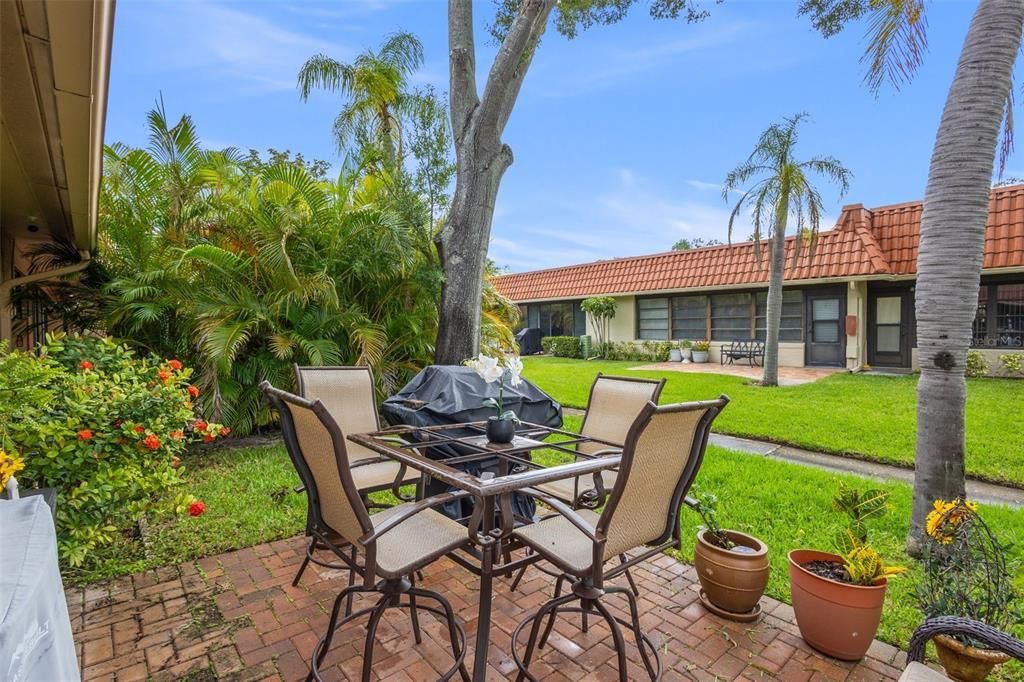 Welcome to the backyard oasis featuring extended outdoor patio.