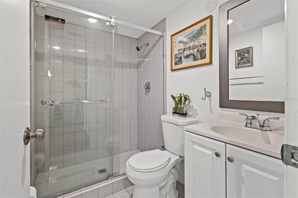 2nd bathroom features walk-in shower.