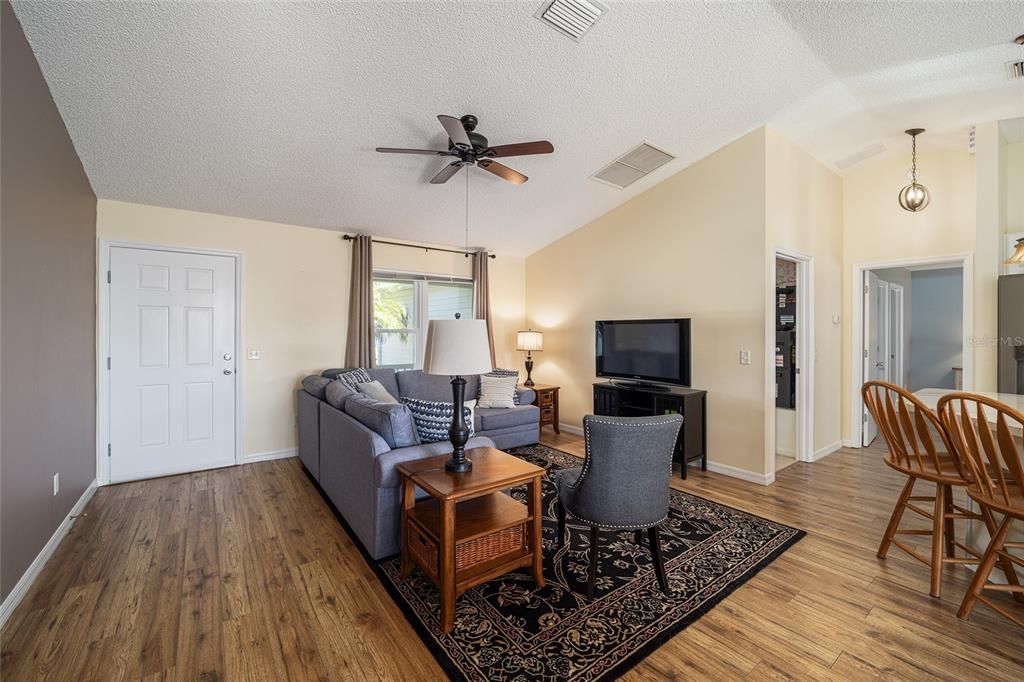 Living Room with Ceiling fan