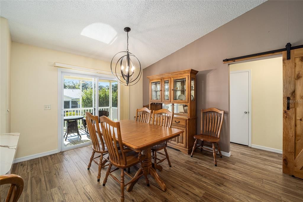 Dining Room with Upgraded Chandelier