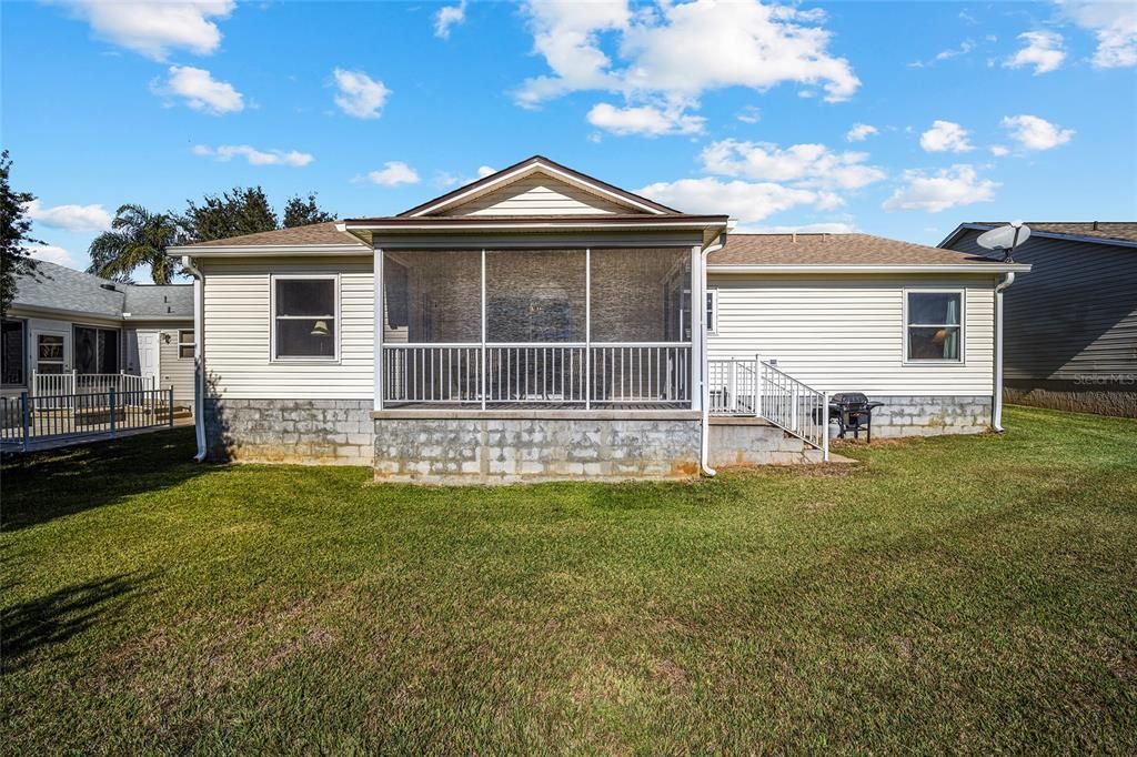 Rear Porch with Stairs