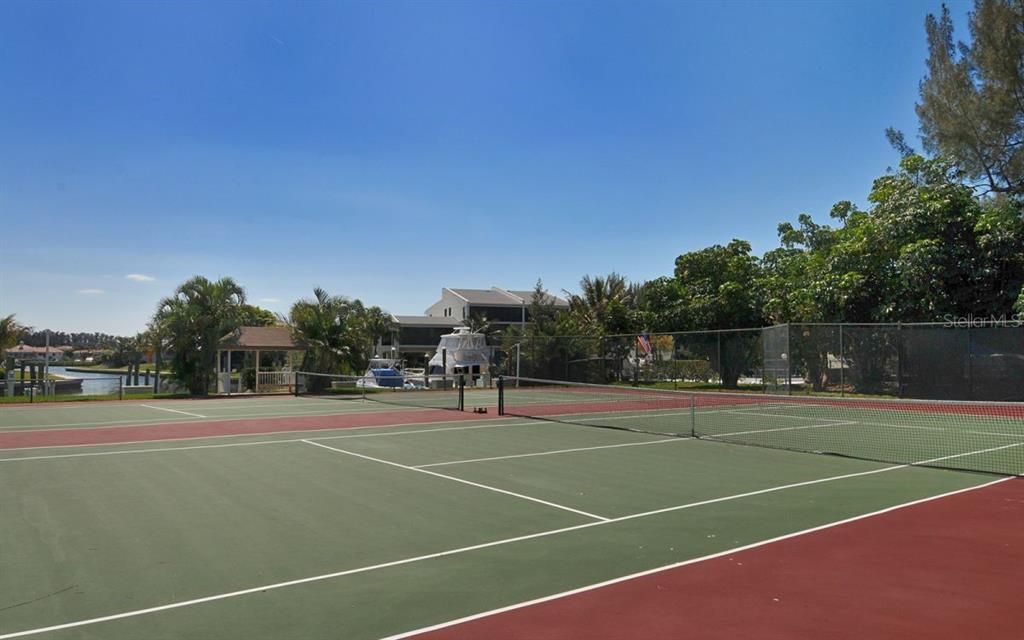 Tennis courts.