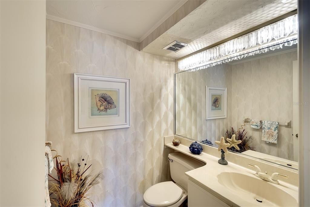 Powder room/guest bathroom.