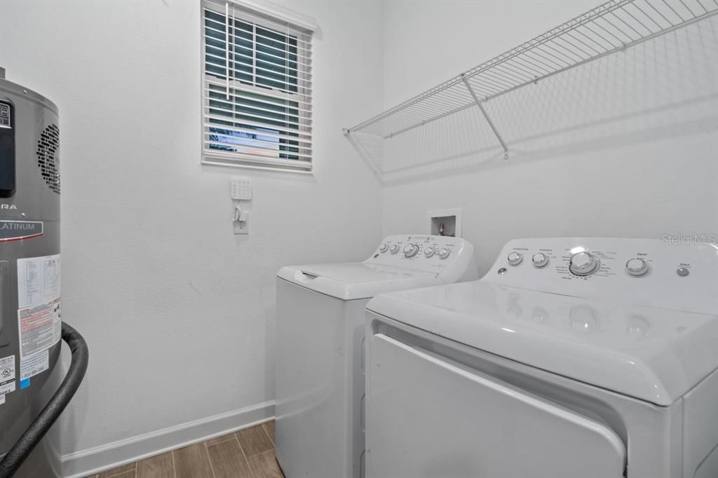 Laundry room with washer and dryer