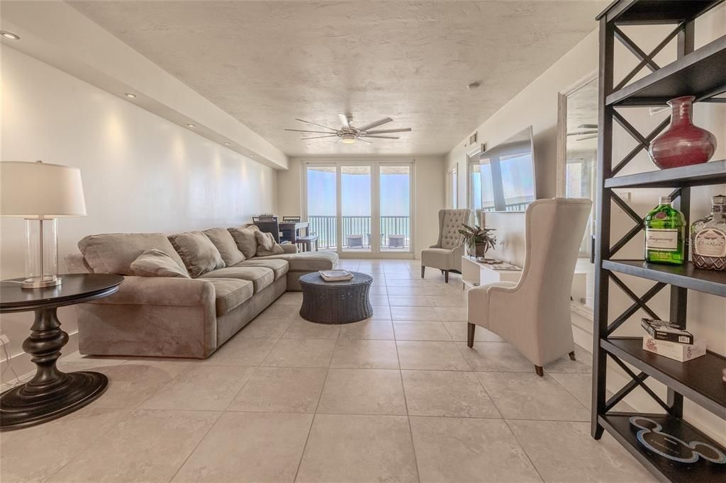 Family room with DIRECT OCEAN VIEWS