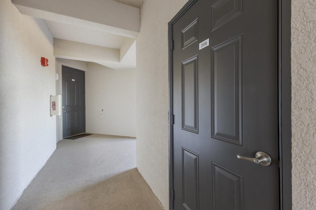 Front door and door to storage closet