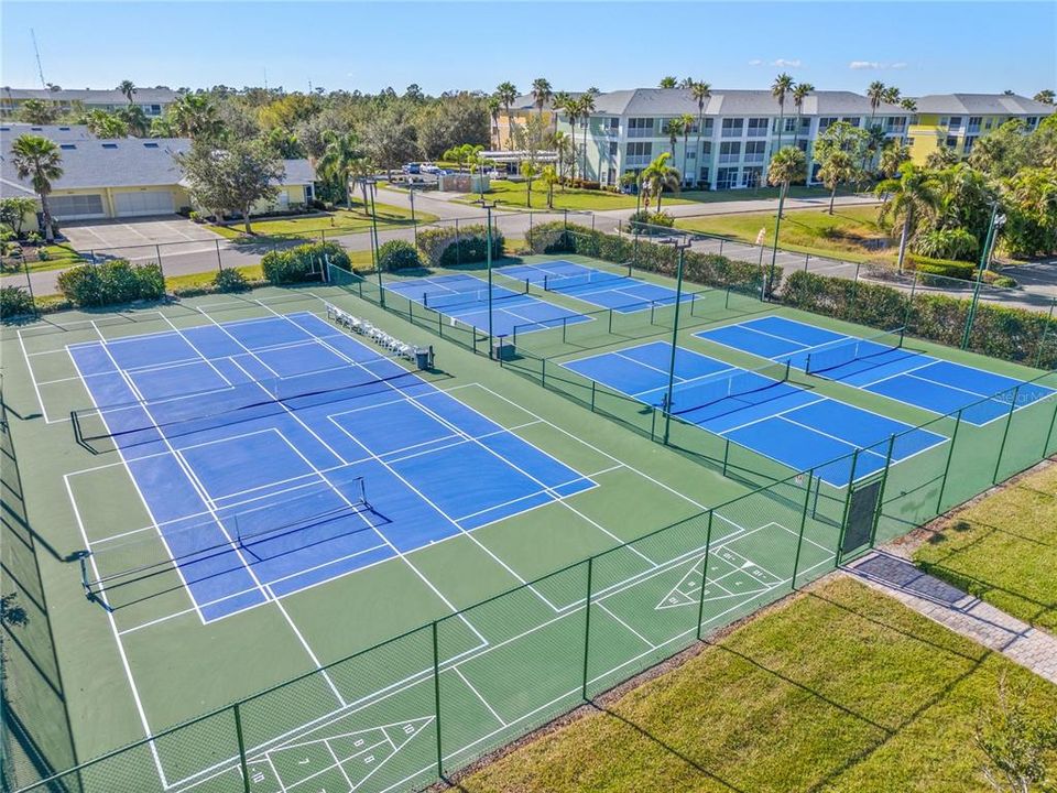 Community tennis and pickleball courts.