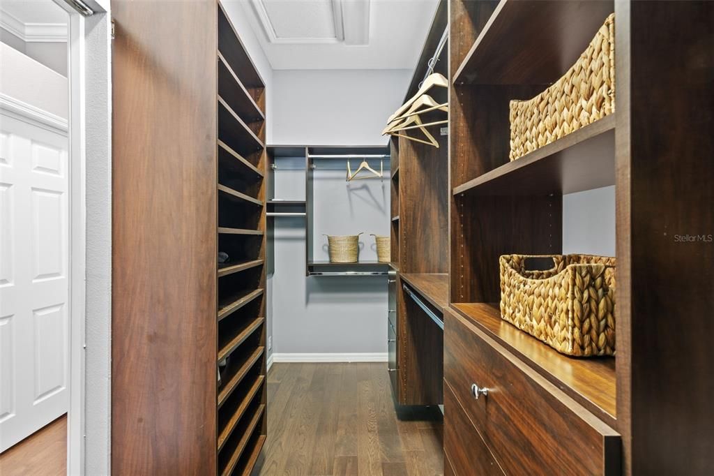 Large double entry walk-in closet