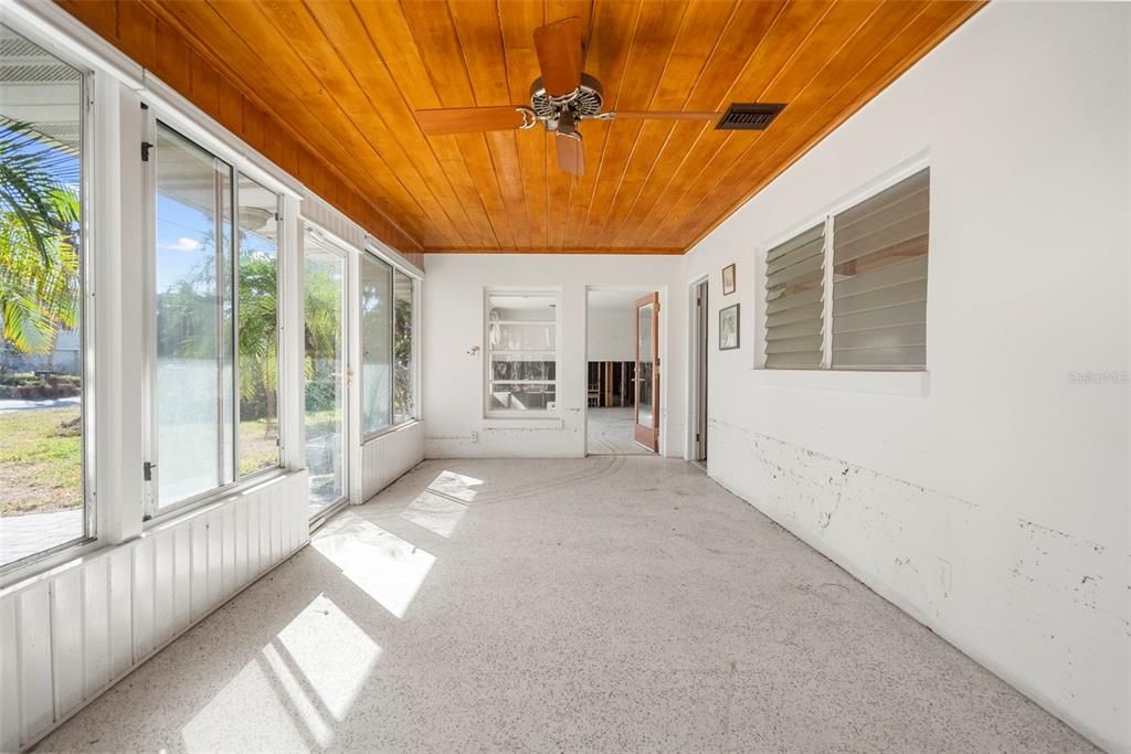 Enclosed front Porch