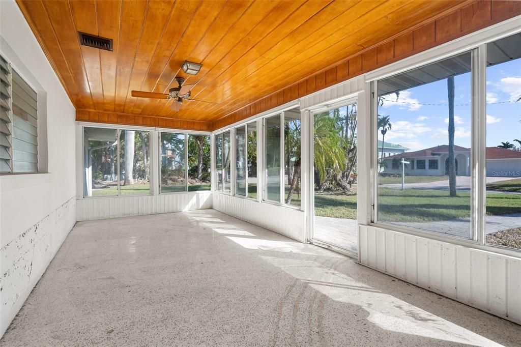 Enclosed front porch