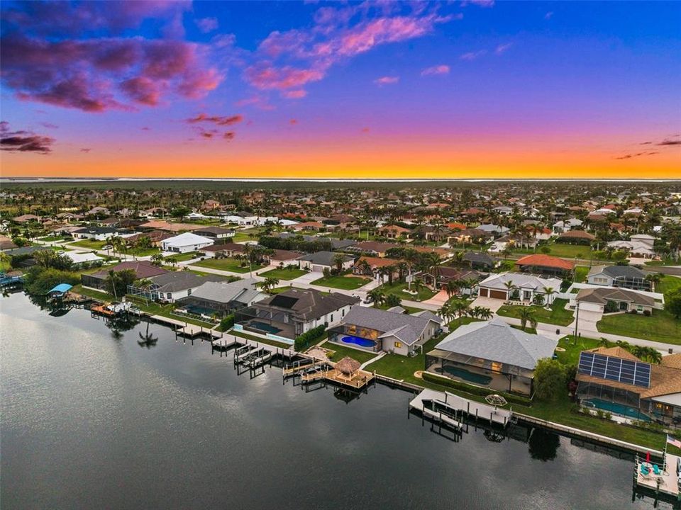 Aerial Evening View