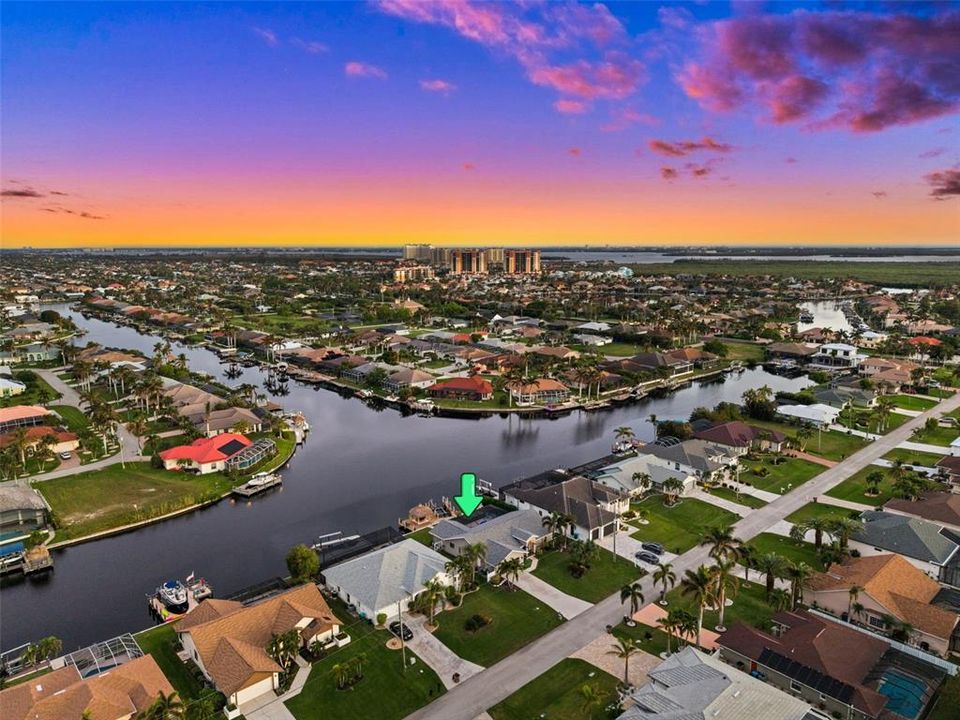 Aerial Evening View