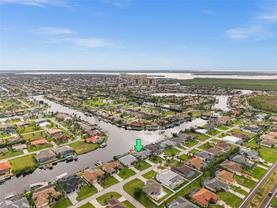 Aerial View of the intersection of Hillcrest and Julep Canals