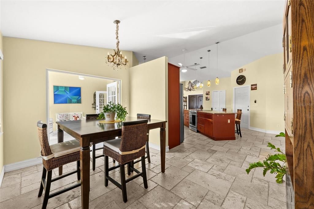 Breakfast room with French Doors to the Lanai