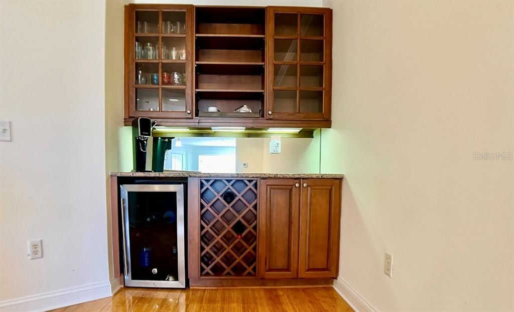 Build-in Dry bar with Wine Fridge