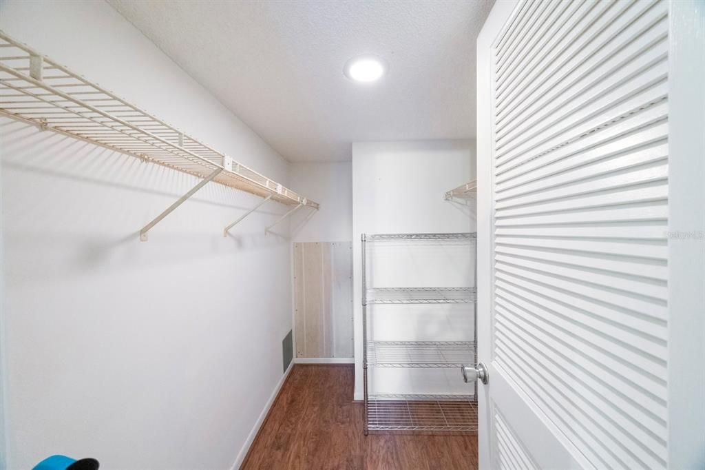 Big walk in closet in the master bedroom!