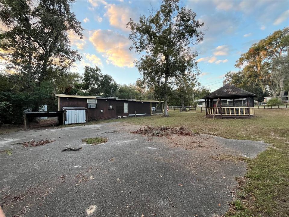 Backyard and side of house view.