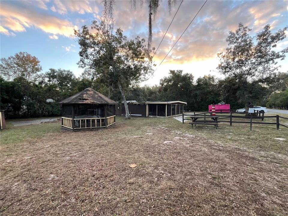 Side of house and Gazebo view