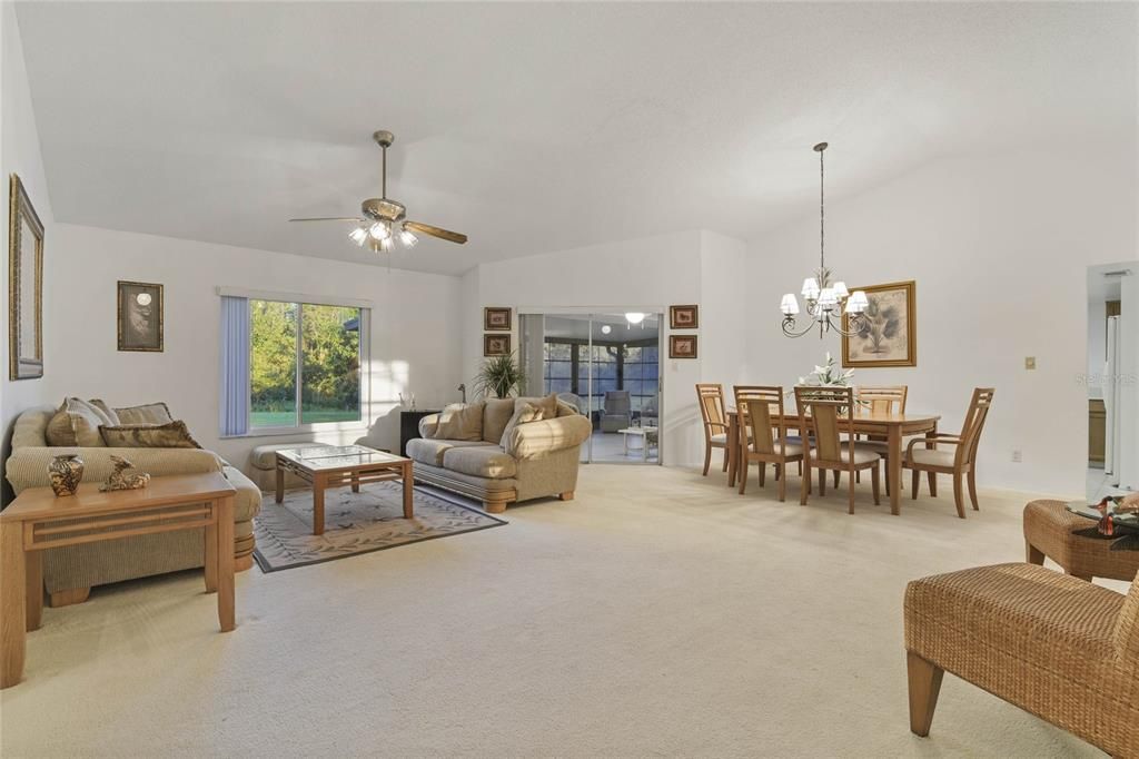 sliding glass doors leading to the florida room