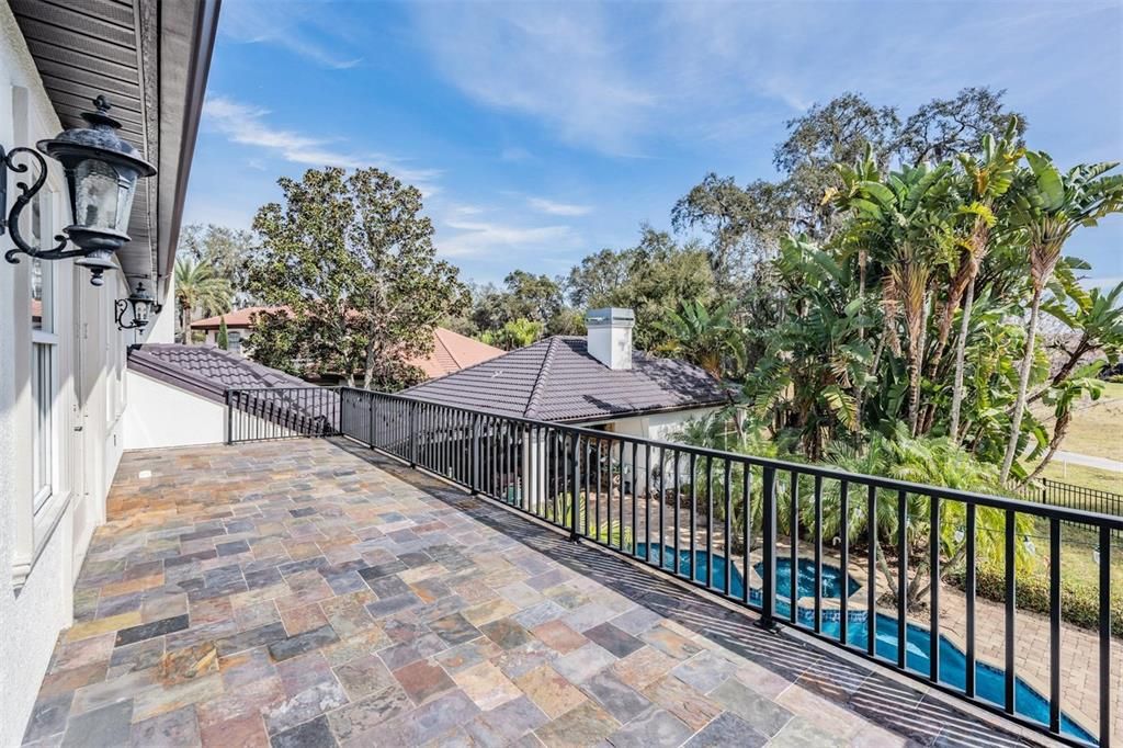 Balcony with wonderful course and backyard views