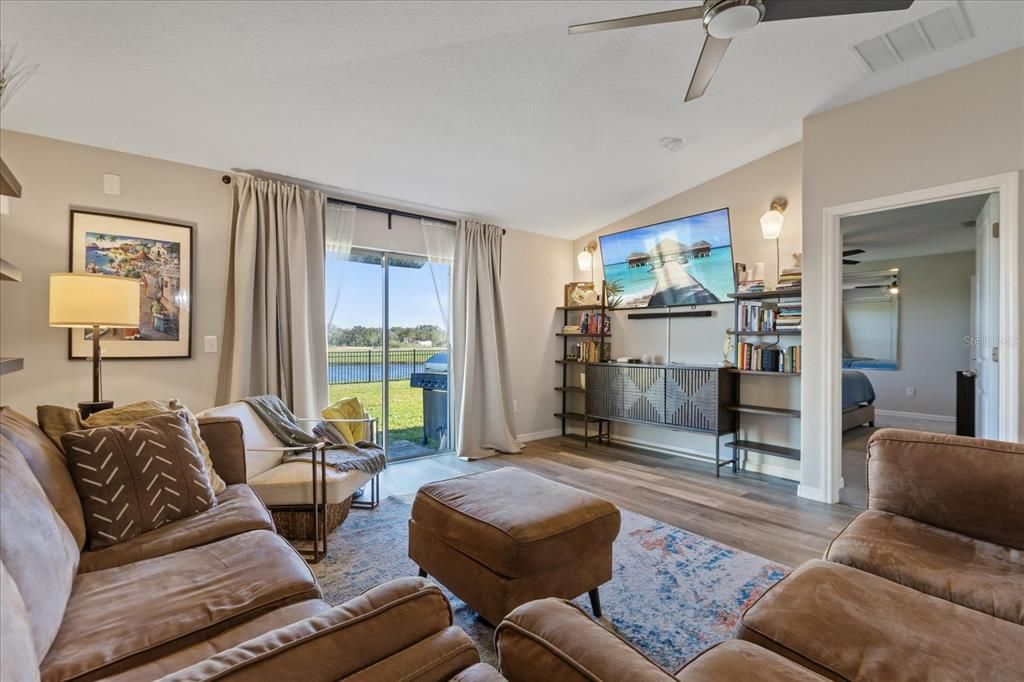 Living Room overlooking Pond Views