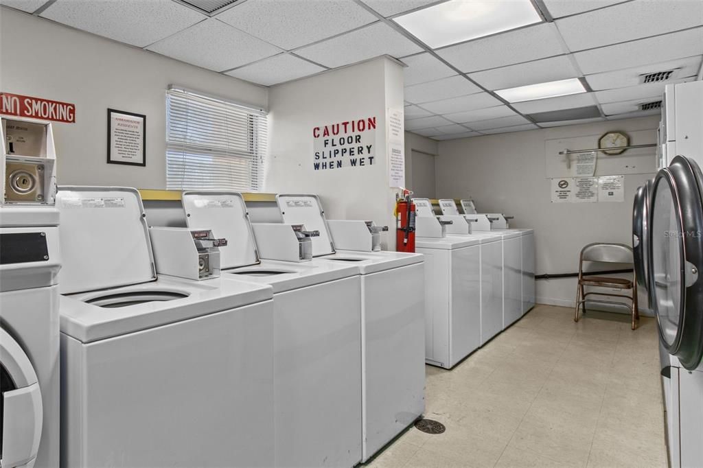 The laundry facility is fully equipped with multiple washers and dryers, providing you with maximum convenience and efficiency.