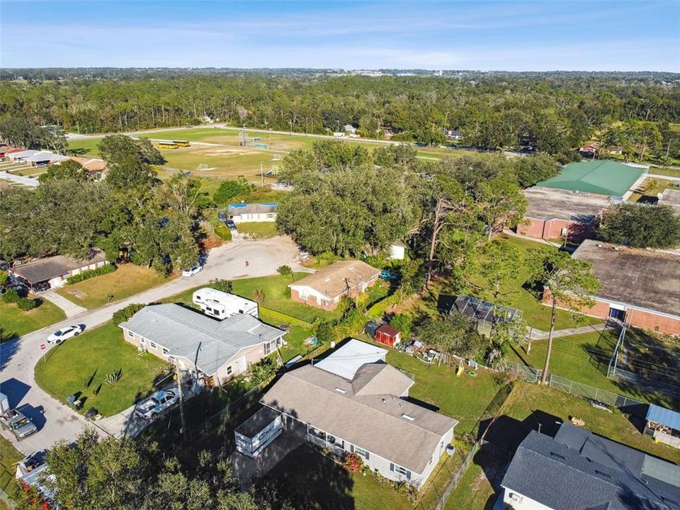 Aerial view of the home.