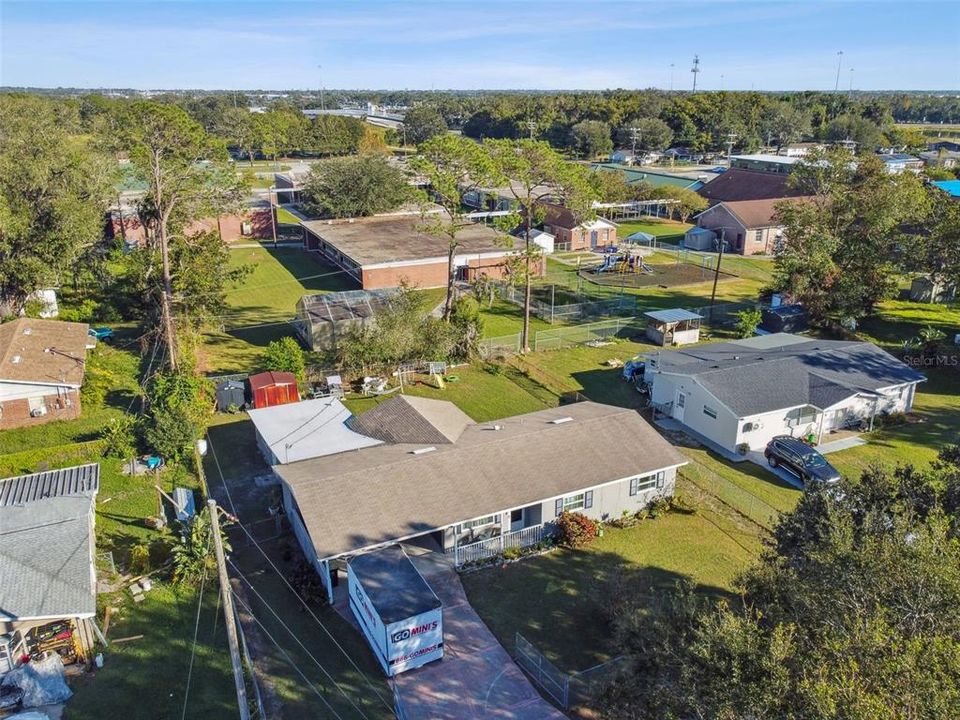 Aerial view of the home.