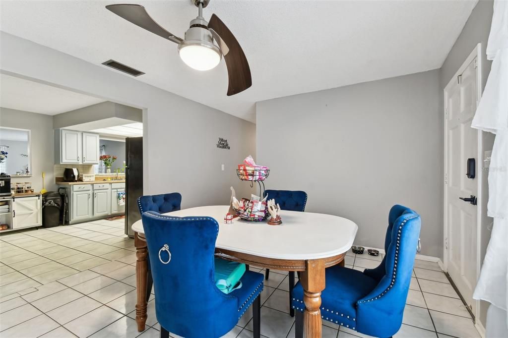 View from Dining room to the Kitchen.