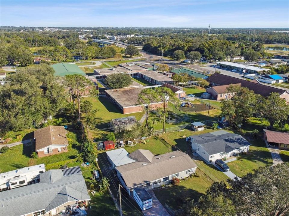 Aerial view of the area.