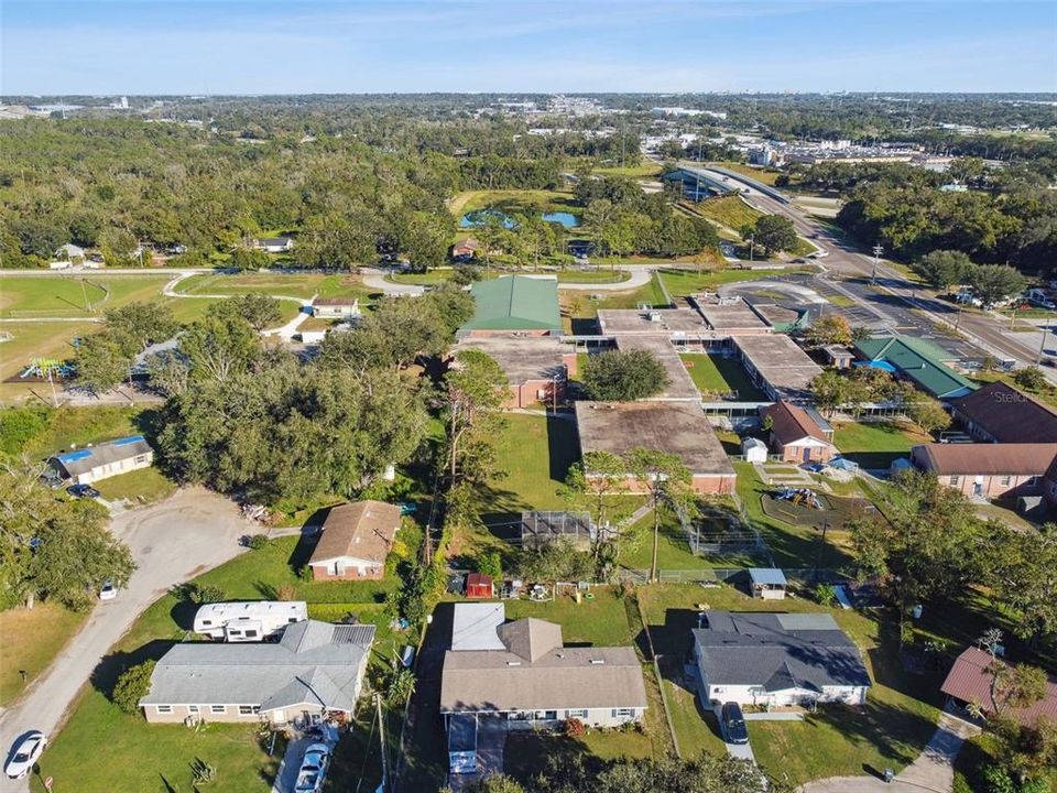 Aerial view of the area.