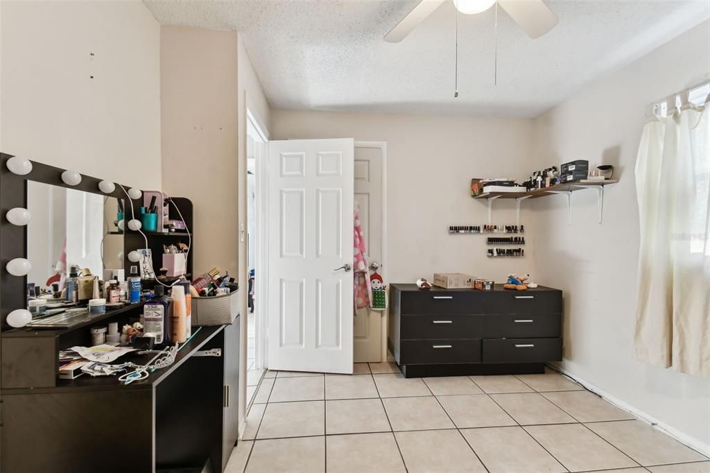 Bedroom at the front of the home.