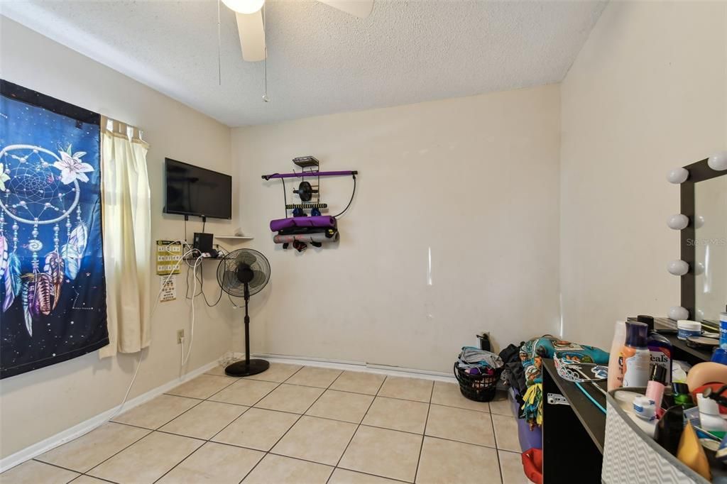 Bedroom at the front of the home.