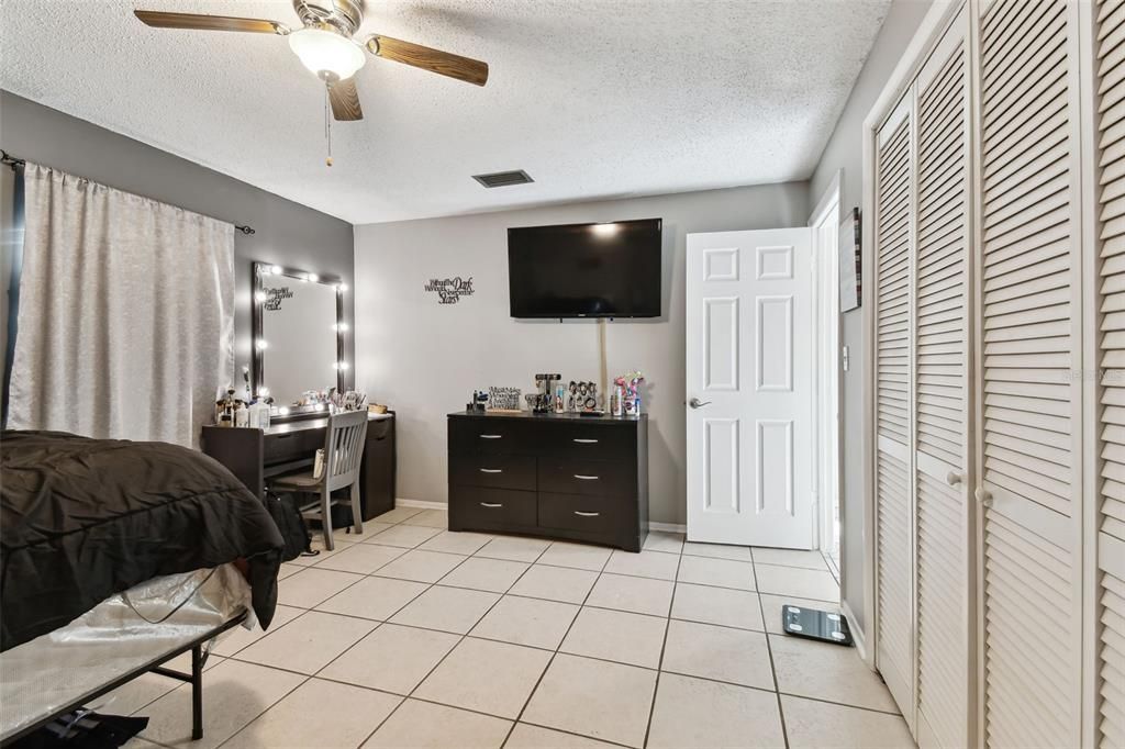 Master bedroom with large closet.