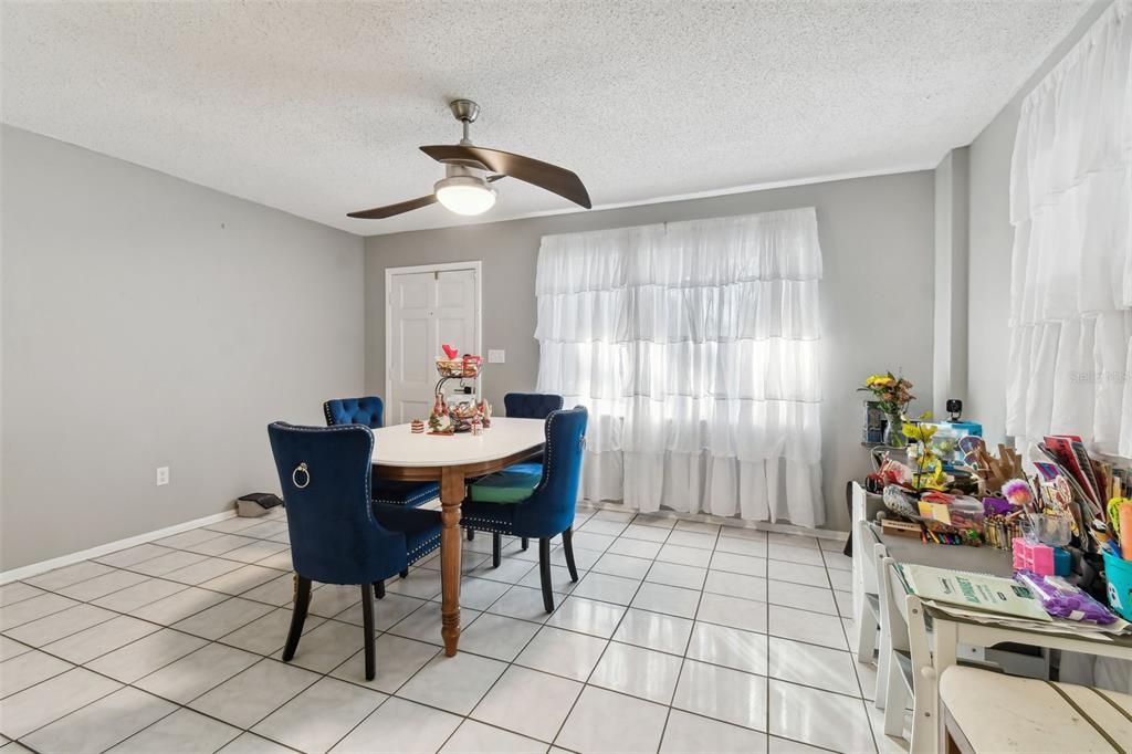 View towards Dining room and front door.