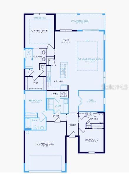 Floor plan with structural options selected