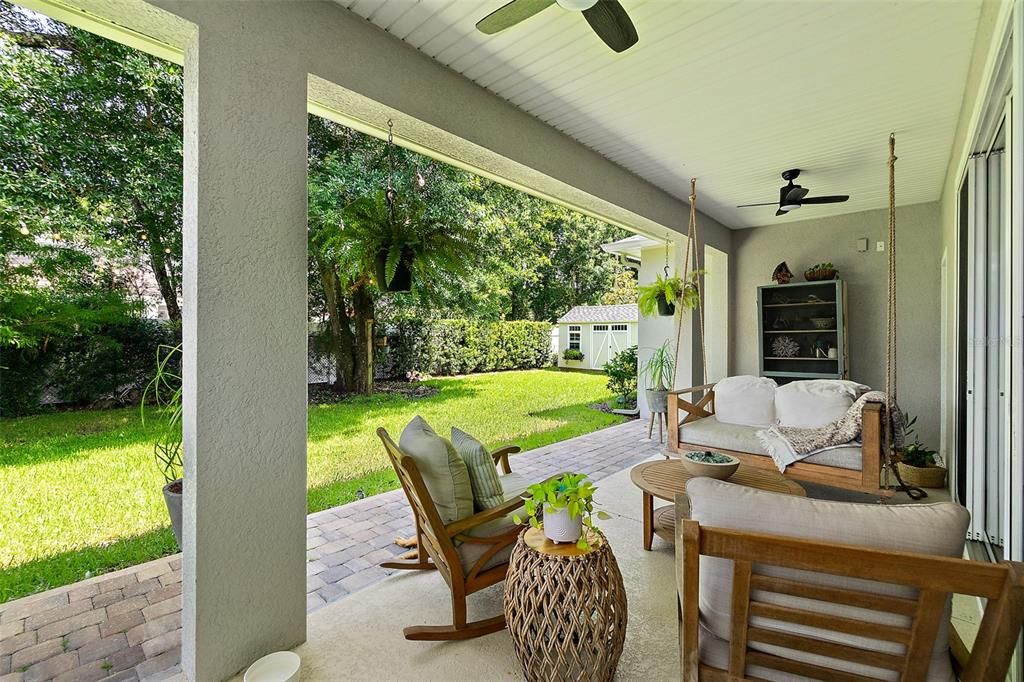 Huge covered patio