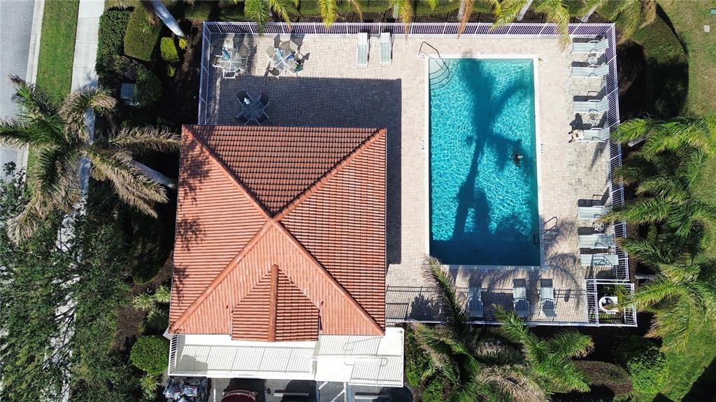 Aerial of pool/amenities