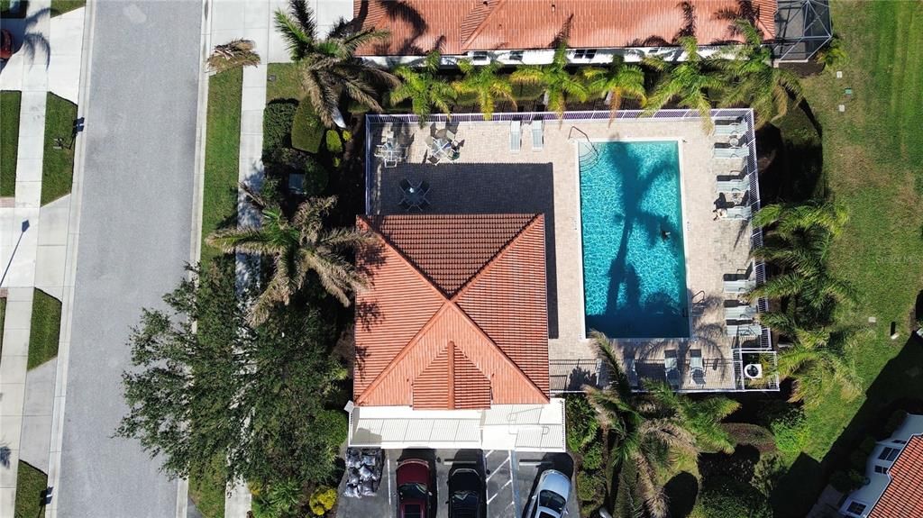 Aerial of pool/amenities