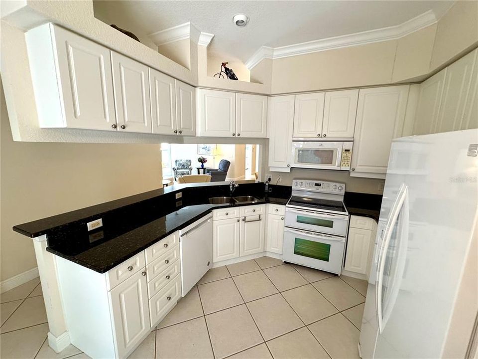 Kitchen with planter shelves