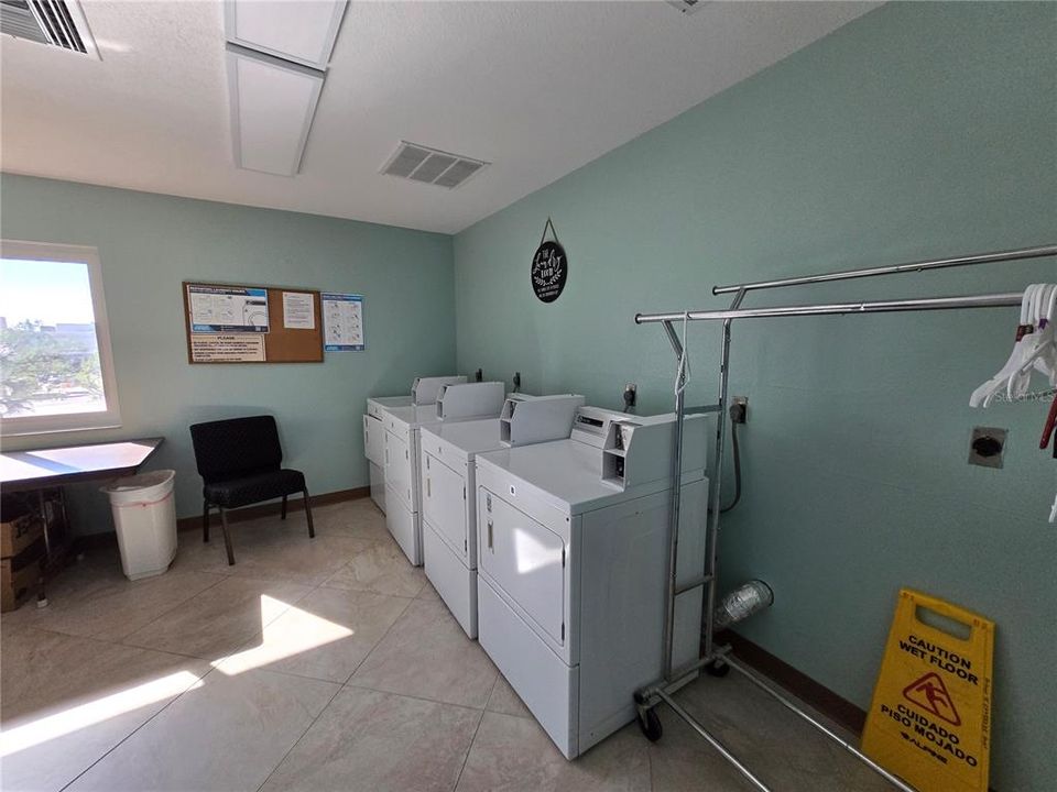 Shared inexpensive laundry facilities