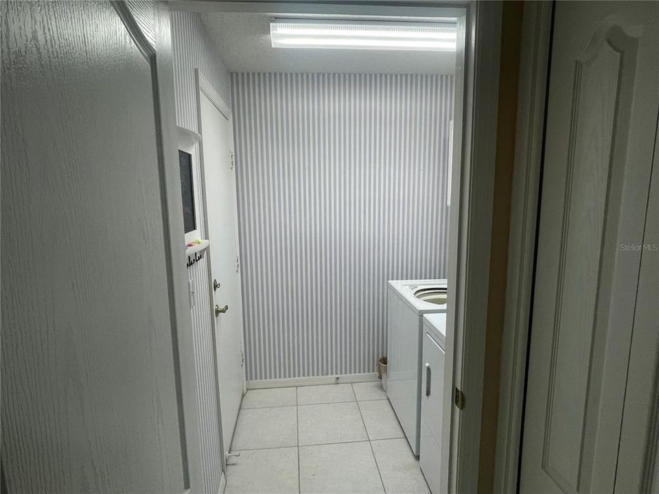 Laundry room and door to garage