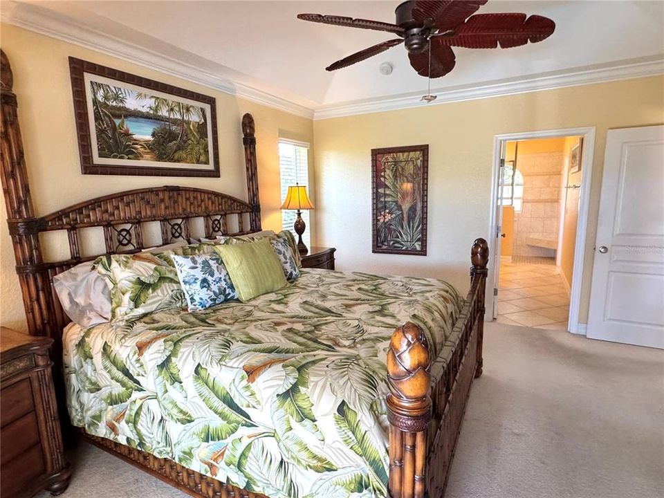 Master suite with tray ceiling