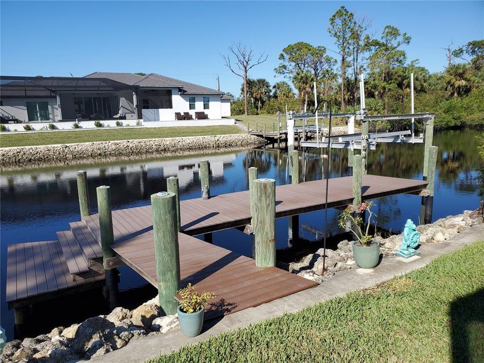 40' Composite Dock Boat Lift & Jet Ski Addition