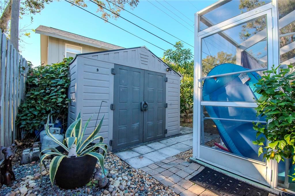 Shed in back yard