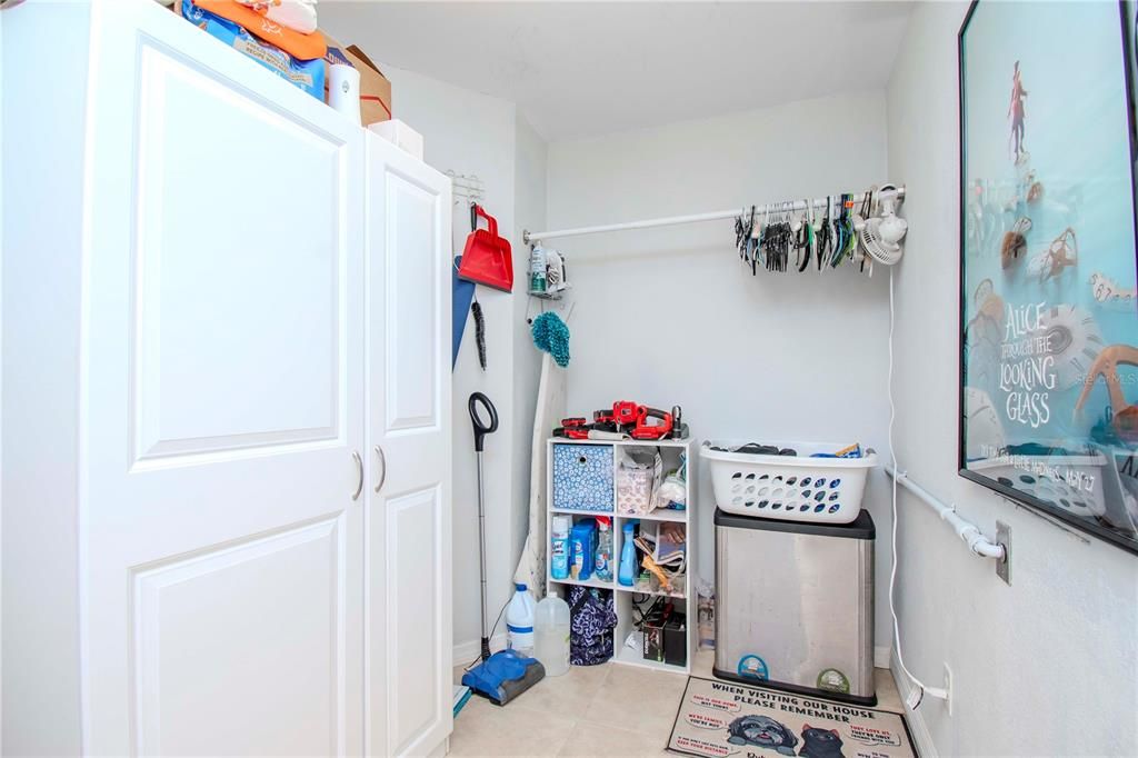 Storage inside laundry room