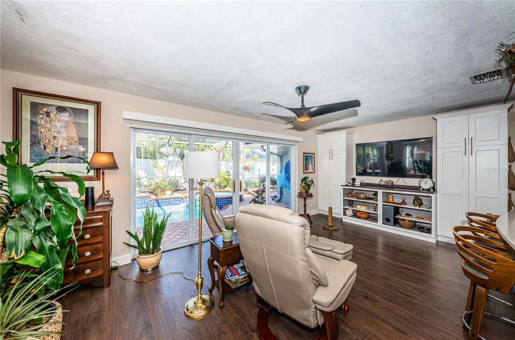 Family Room With Views of the pool