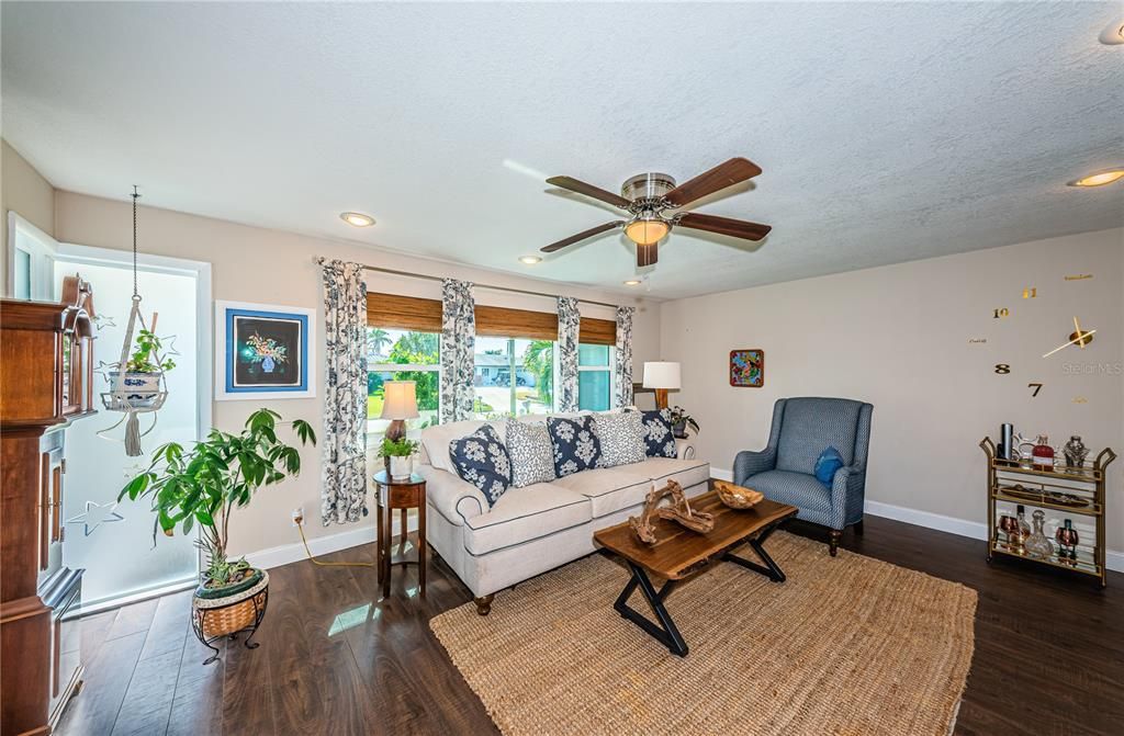 Living Room with Lovely Flooring