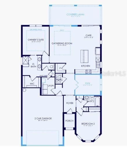 Floor plan with structural options selected