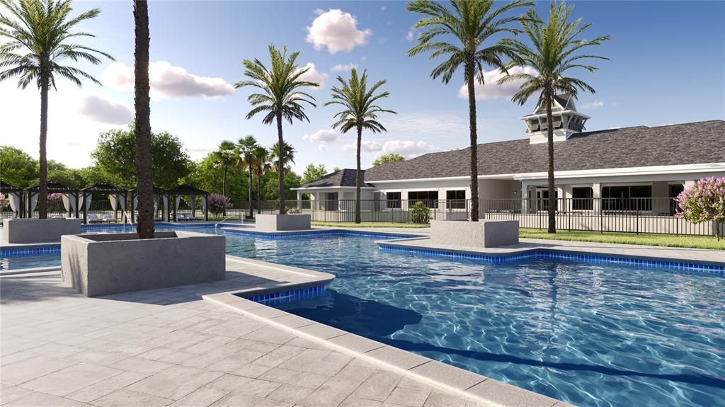 Resort Style Pool Rendering